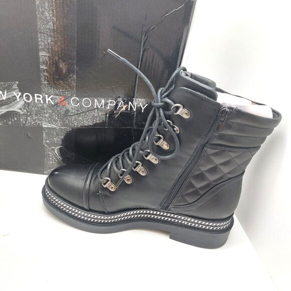 New York & Company Women's Katelynn Bootie Casual, Lace Up, Round Toe - Size 8 - Picture 15 of 15